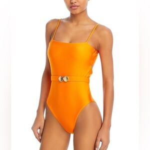 Aqua Belted One Piece